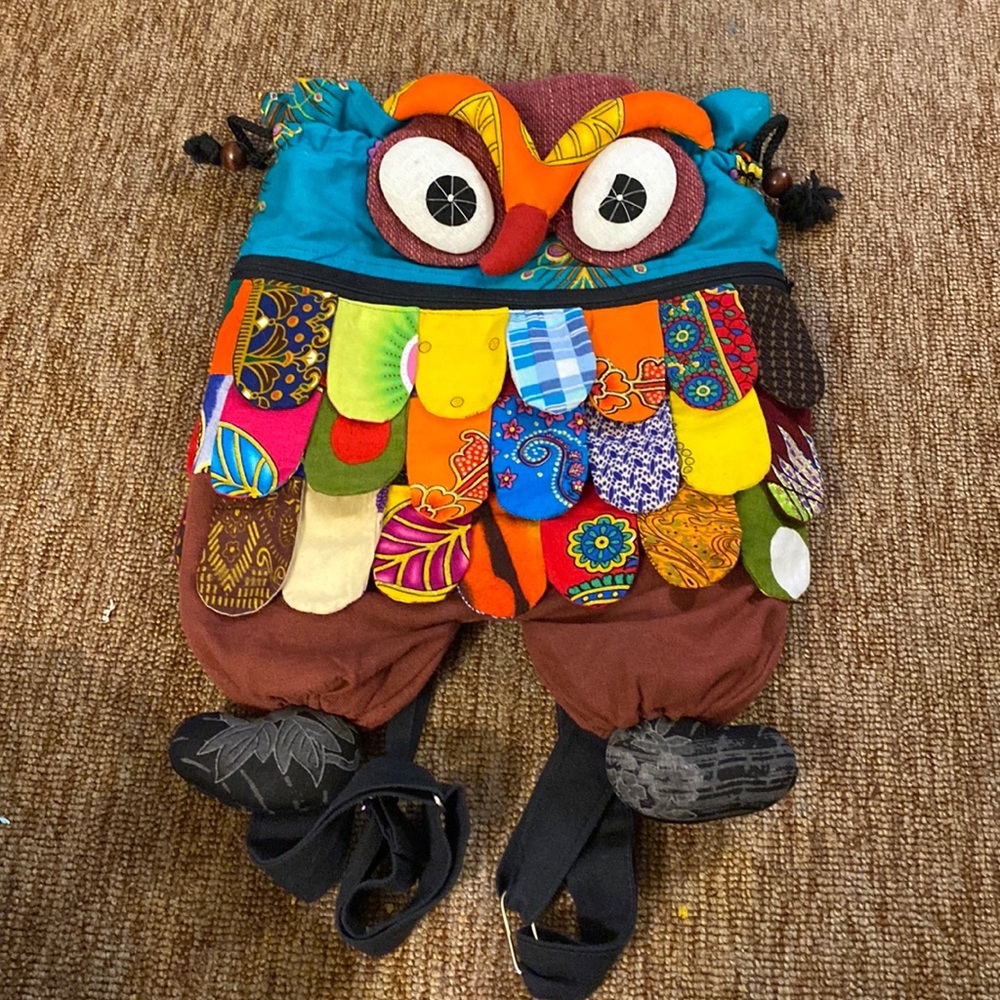 Cute owl backpack for autumn months